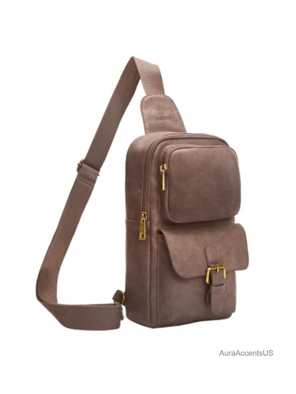 PU Leather Sling Bag Crossbody Shoulder Bag Adjustable Strap